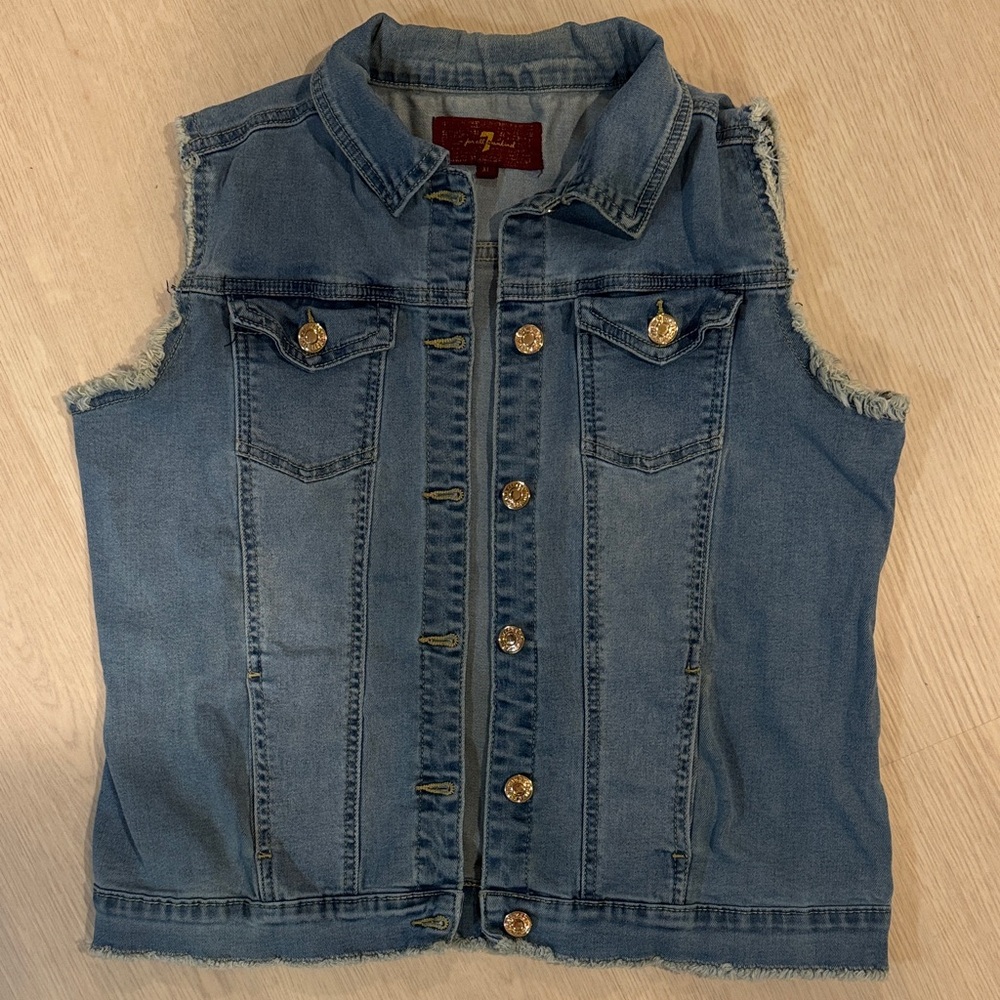 7 for all Mankind - Girl XL Denim Vest with Buttons